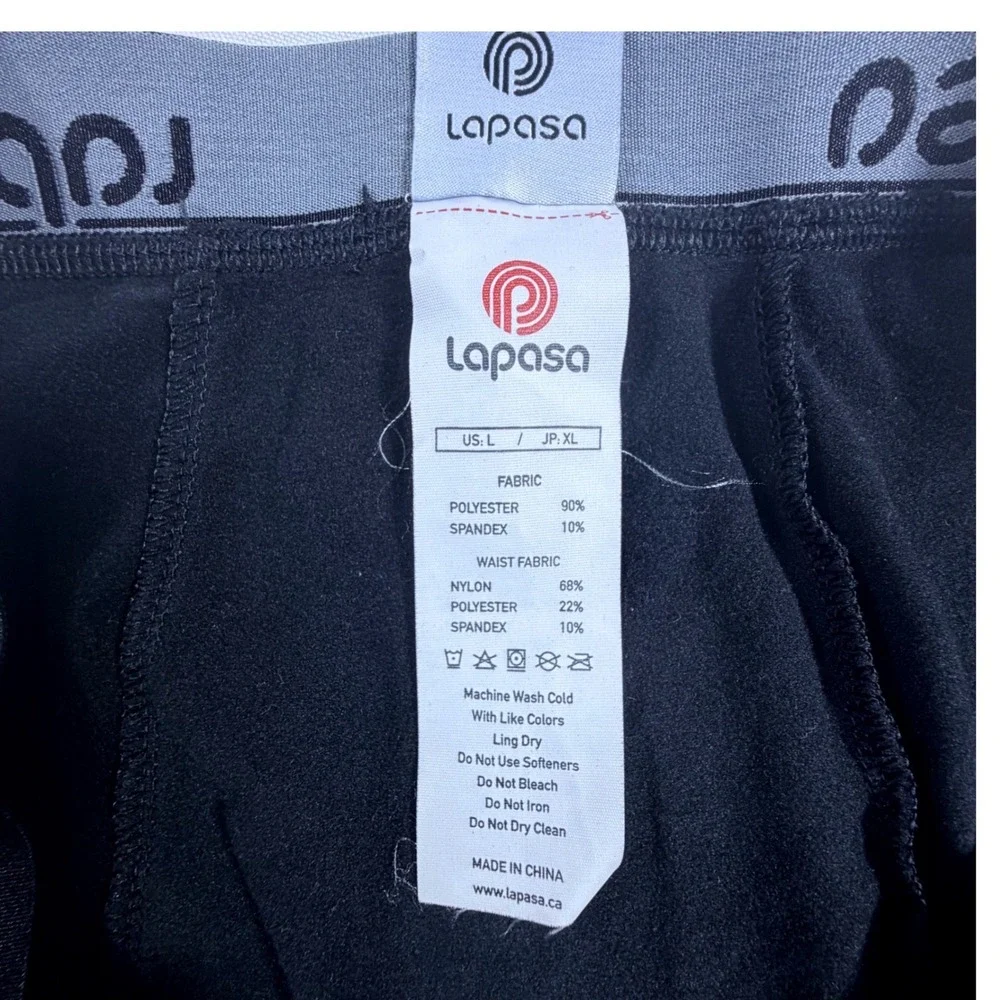 Lapasa‎ Mens Thermal Underwear Pants Black Base Layer Long Johns Size Large L